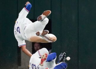 Rangers’ Adolis Garcia scratched with forearm soreness