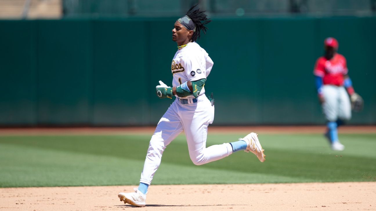 Athletics put Esteury Ruiz on IL with strained wrist