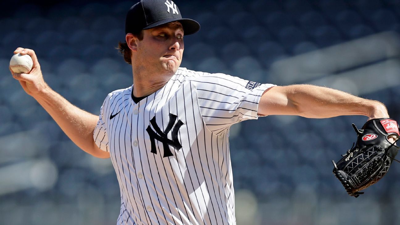 New York Yankees ace Gerrit Cole throws 2, 15-pitch innings