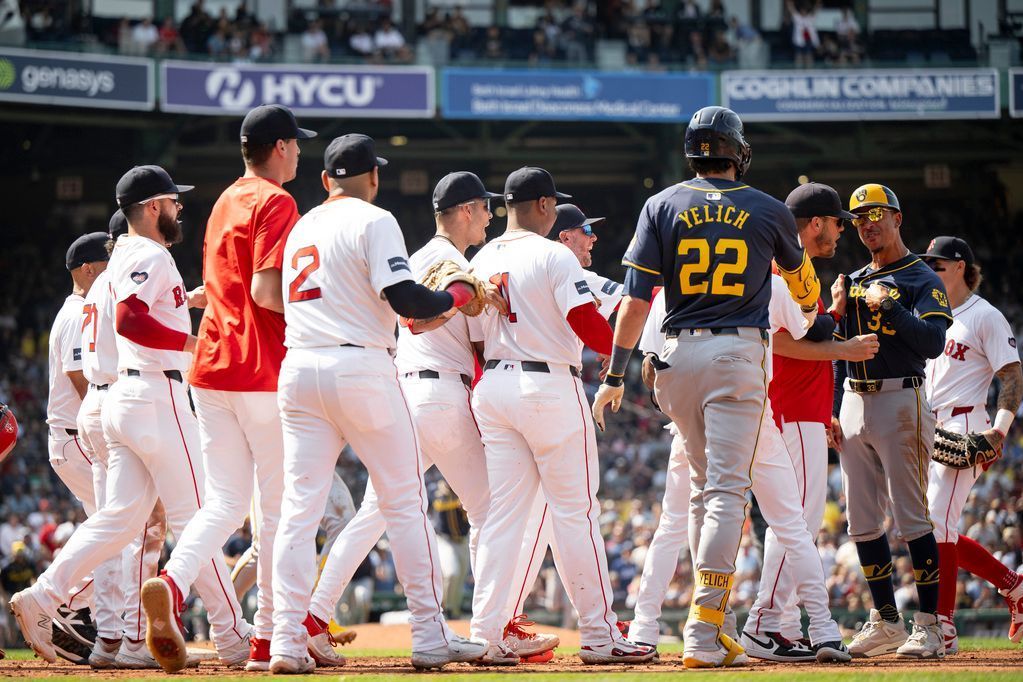 Benches clear after Red Sox’s Chris Martin, Brewers coach exchange words
