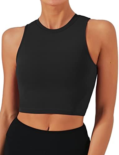 Natural Feelings Sports Bras for Women Removable Padded Yoga Tank Tops Sleeveless Fitness Workout Running Crop Tops - Image 2