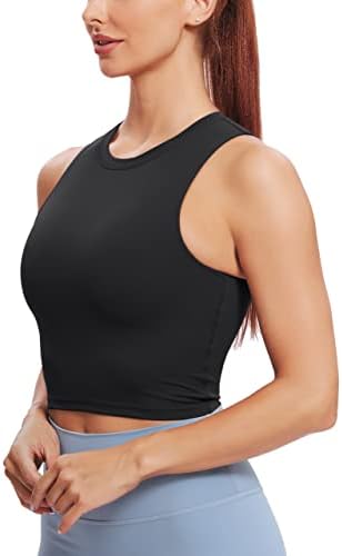 Natural Feelings Sports Bras for Women Removable Padded Yoga Tank Tops Sleeveless Fitness Workout Running Crop Tops - Image 5