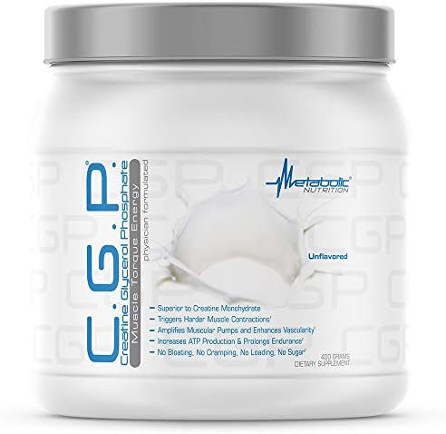 Metabolic Nutrition, CGP, Creatine Glycerol Phosphate, 100% Micronized Creatine Powder, Pre Intra Post Workout Supplement, Unflavored, 400 Grams - Image 2
