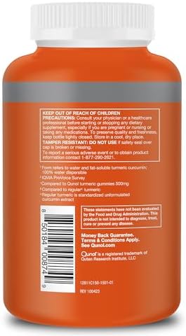 Qunol Turmeric Curcumin Supplement, Turmeric 1000mg with Ultra High Absorption, Joint Support Supplement, Extra Strength Turmeric Capsules, 150 Count (Pack of 1) - Image 9