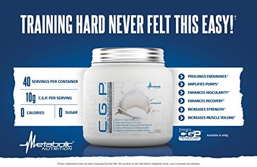 Metabolic Nutrition, CGP, Creatine Glycerol Phosphate, 100% Micronized Creatine Powder, Pre Intra Post Workout Supplement, Unflavored, 400 Grams - Image 4