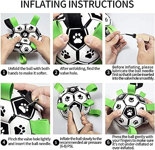 QDAN Dog Toys Soccer Ball with Straps, World Cup Interactive Dog Toys for Tug of War, Puppy Birthday Gifts, Water Toy, Durable Balls for Medium & Large Dogs(8 Inch) - Image 9