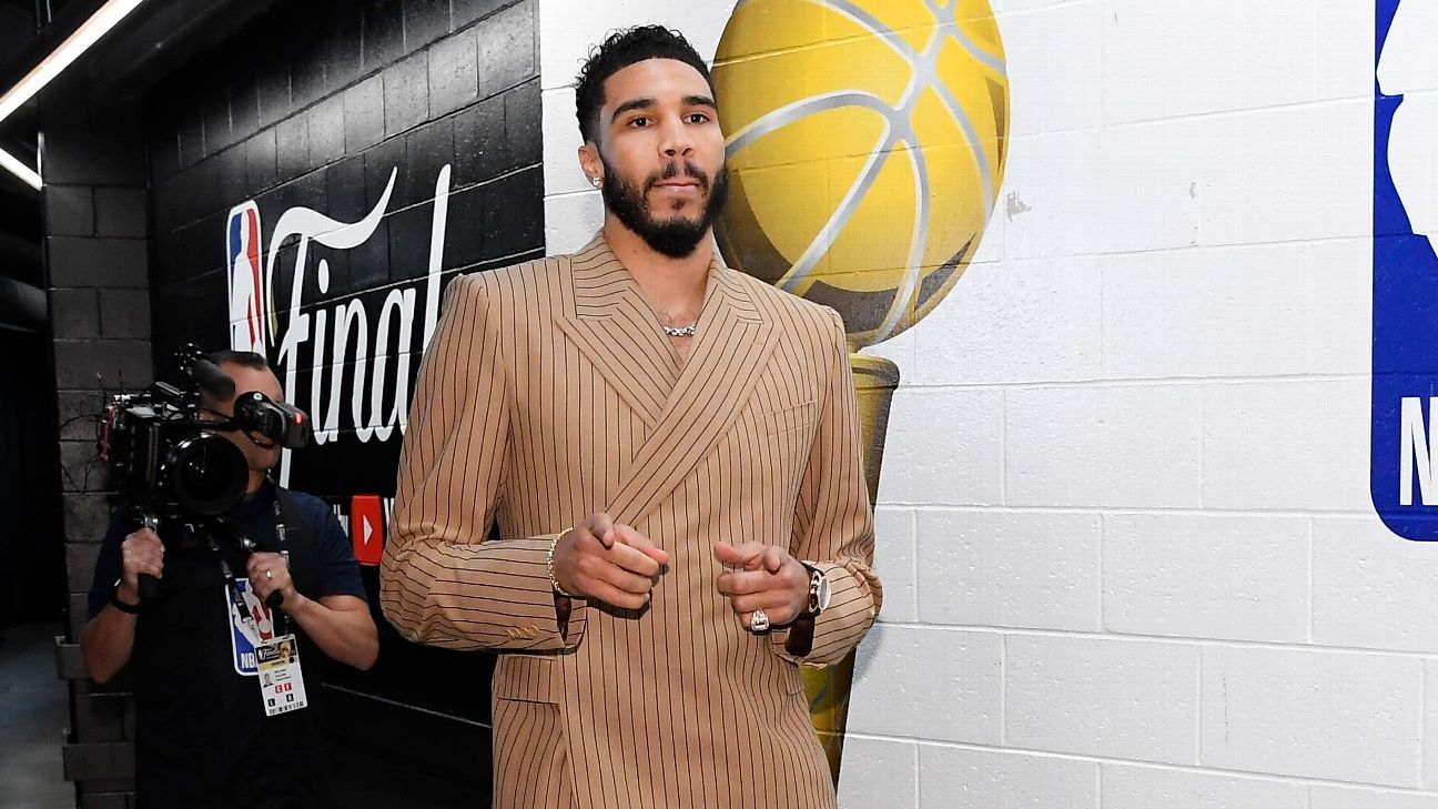 2024 NBA Finals: Tatum’s pinstripe suit leads Game 2 pregame fits