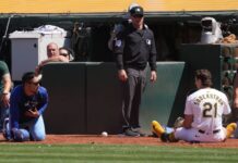 Jays’ Kikuchi accidentally becomes part of action vs. A’s