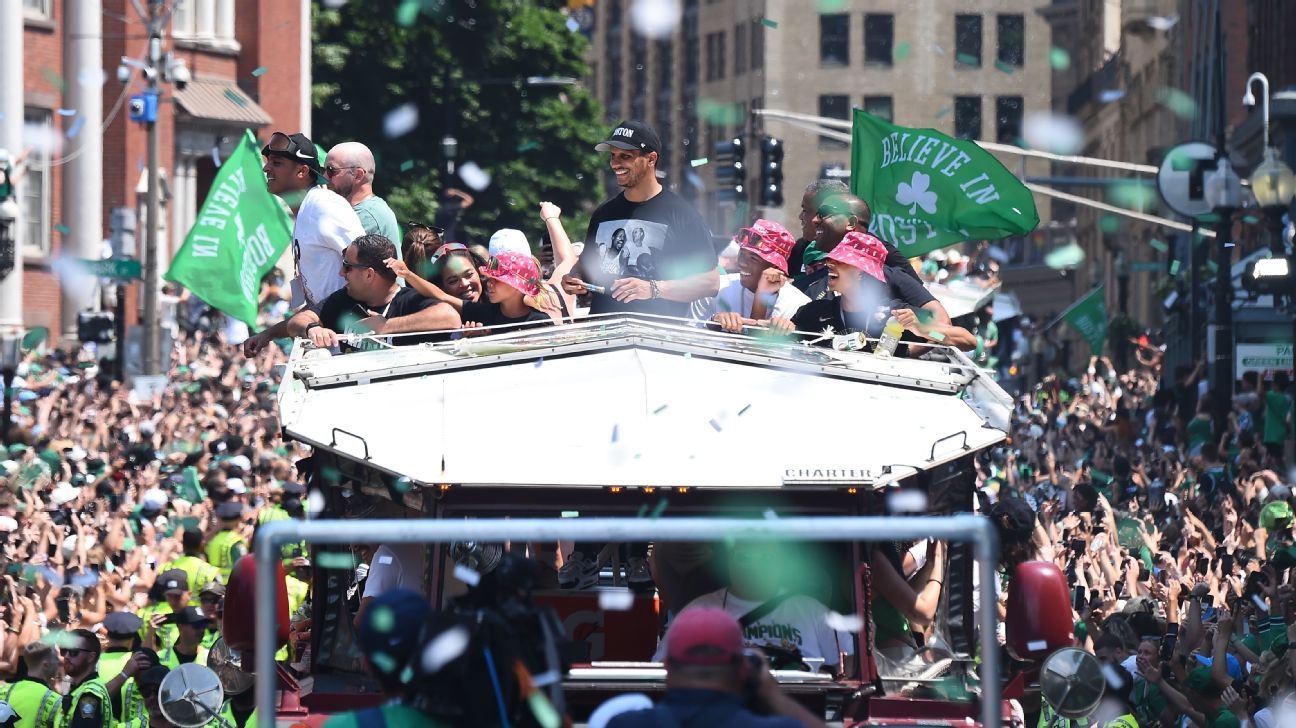 Boston salutes Celtics’ record 18th NBA championship with parade