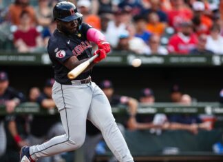 Guardians rookie Jhonkensy Noel homers in first MLB at-bat