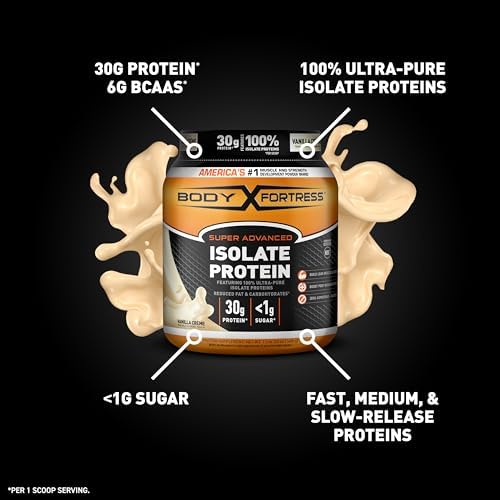 Body Fortress Super Advanced Isolate Protein Powder, Gluten Free, Vanilla Creme Flavored, 1.5 Lb - Image 4