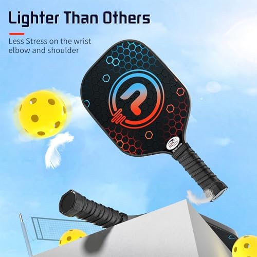 PELARD Pickleball Paddles Set of 2 and 4, USAPA Approved Carbon Fiber Surface Pickleball Set with Pickleball Rackets, Cooling Towels, Portable Carry Bag & Pickleball Balls for Men Women - Image 5