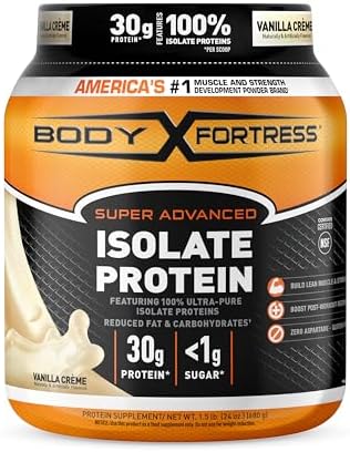 Body Fortress Super Advanced Isolate Protein Powder, Gluten Free, Vanilla Creme Flavored, 1.5 Lb - Image 2