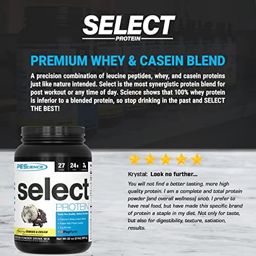 PEScience Select Protein, Cookies and Cream, 27 Serving, Premium Whey and Casein Blend - Image 9