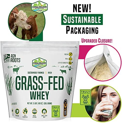 Grass Fed Whey Protein Powder Isolate - Unflavored - Unsweetened - Certified Entire Life On Pasture - A Greener World - ASPCA Registered Brand List - Informed-Sport - 3lbs - Image 10