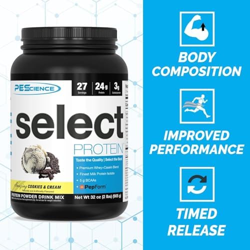 PEScience Select Protein, Cookies and Cream, 27 Serving, Premium Whey and Casein Blend - Image 5