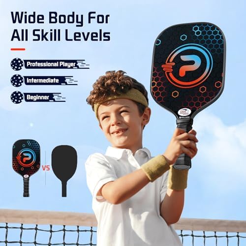 PELARD Pickleball Paddles Set of 2 and 4, USAPA Approved Carbon Fiber Surface Pickleball Set with Pickleball Rackets, Cooling Towels, Portable Carry Bag & Pickleball Balls for Men Women - Image 6