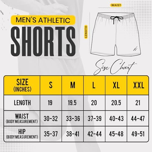 NY Threads Men's Athletic Shorts with Pockets Lightweight Quick Dry - Image 3