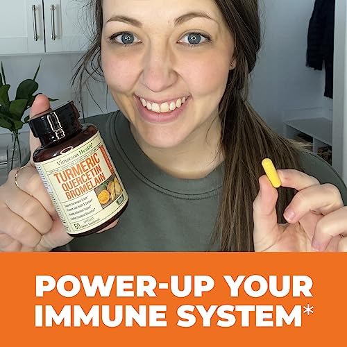 Quercetin with Bromelain & Turmeric Curcumin - Bromelain Supplement with Black Pepper. Immune & Joint Support Supplement - BioPerine & 700mg Organic Tumeric for Inflammation Balance & Allergy Support - Image 8