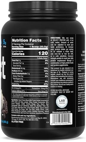 PEScience Select Protein, Cookies and Cream, 27 Serving, Premium Whey and Casein Blend - Image 7