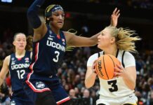 Controversial foul call mars end of Iowa-UConn