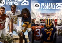 EA Sports College Football 25 comes out on July 19. Edwards, Ewers, Hunter are on standard cover