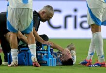 Lionel Messi forced off with injury in Copa América final