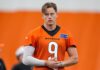 Joe Burrow cleared for contact, Bengals coach Zac Taylor says