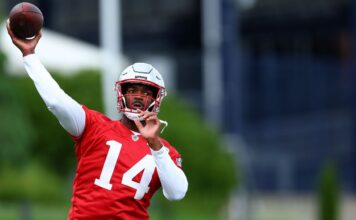 Brissett opens camp as Patriots’ QB1, but door open for Maye