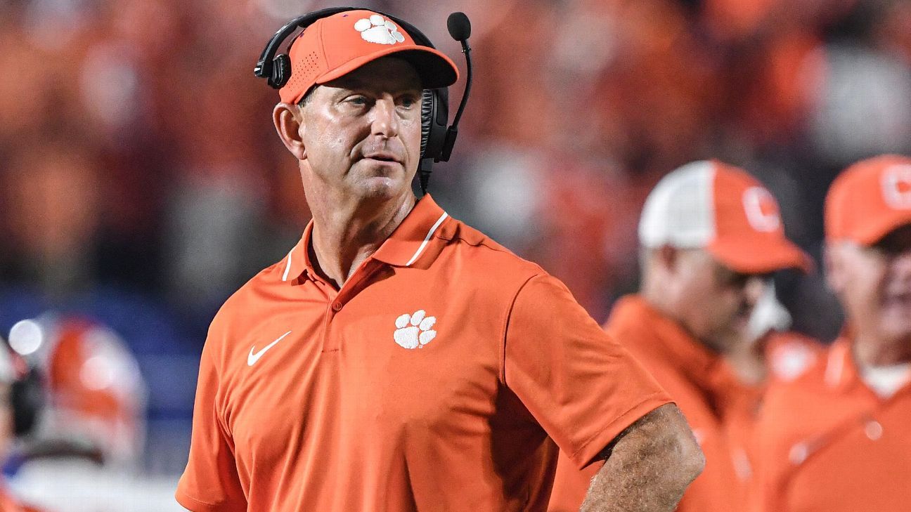 Clemson coach Dabo Swinney was banned from voting in the election