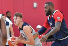 Cooper Flagg ‘was nervous’ to face LeBron James, Team USA