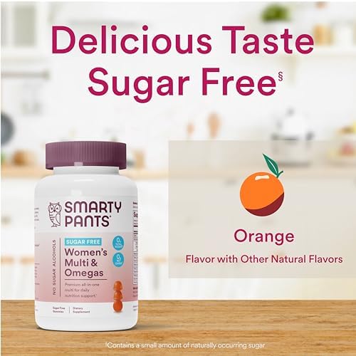 SmartyPants Women's Multivitamin Gummies, Sugar Free: Biotin, Methylfolate, Omega 3 (ALA), Vitamin D3, C, Vitamin B12, B6, Vitamin A, K & Zinc, Gluten Free, 60 Count (20 Day Supply) - Image 6