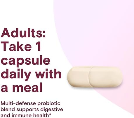 Phillips' Colon Health Daily Probiotic Capsules, 4-in-1 Symptom Defense to help defend against Occasional Gas, Bloating, Constipation, and Diarrhea, Daily Supplement, 60 Count - Image 6