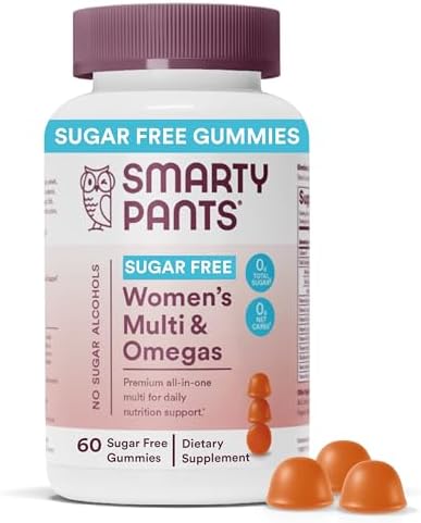SmartyPants Women's Multivitamin Gummies, Sugar Free: Biotin, Methylfolate, Omega 3 (ALA), Vitamin D3, C, Vitamin B12, B6, Vitamin A, K & Zinc, Gluten Free, 60 Count (20 Day Supply) - Image 2