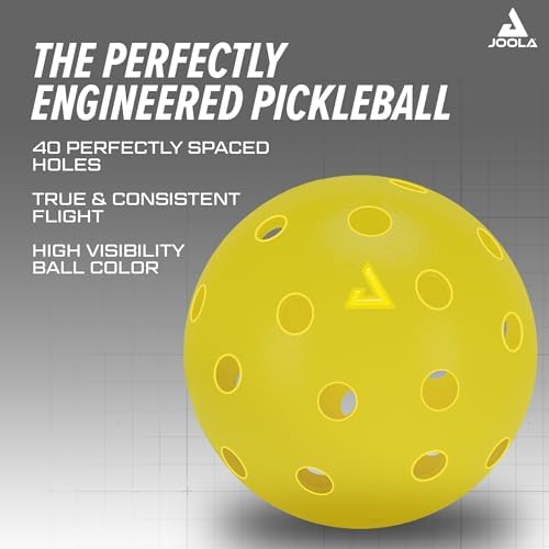 JOOLA Heleus Pickleballs - Competition Outdoor Pickleball Balls - USAPA Approved Balls for Tournaments - Durable Pickleballs for Indoor Play & Outdoor Courts - Image 3