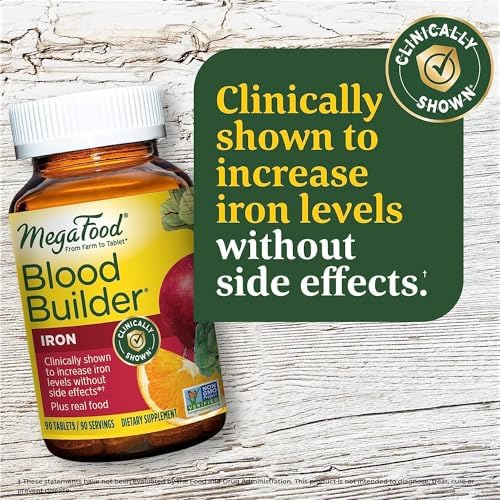MegaFood Blood Builder - Iron Supplement Clinically Shown to Increase Iron Levels without Side Effects - Iron Supplement for Women with Vitamin C, Vitamin B12 and Folic Acid - Vegan - 90 Tabs - Image 7