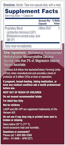 Phillips' Colon Health Daily Probiotic Capsules, 4-in-1 Symptom Defense to help defend against Occasional Gas, Bloating, Constipation, and Diarrhea, Daily Supplement, 60 Count - Image 9