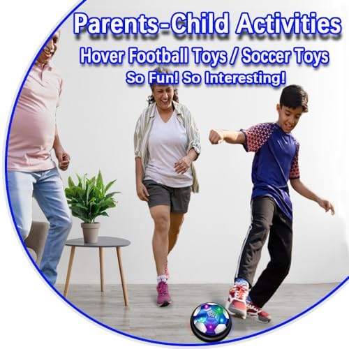 VNVDFLM Hover Soccer Ball Toys for Boys Girls,Rechargeable Floating Soccer Ball with Led Lights and Foam Cushion,Indoor Air Football Game Perfect Birthday for Kids age 3-9(black) - Image 7