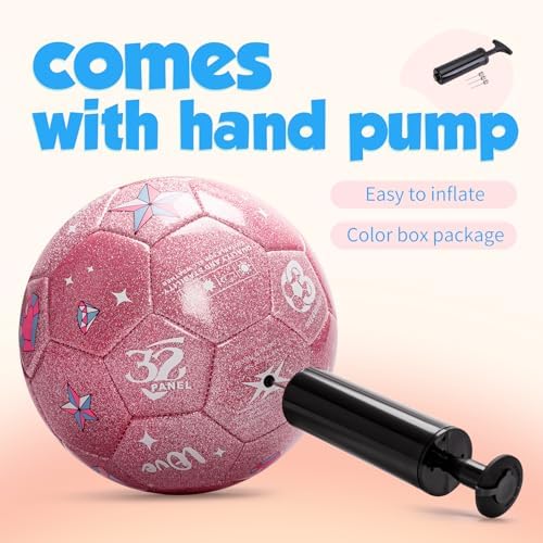 EVERICH TOY Size 3 Soccer Balls for Kids-Sport Ball for Toddlers-Backyard Lawn Sand Outdoor Toys for Boys and Girls,Including Pump - Image 4