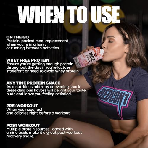 REDCON1 MRE Ready to Drink Protein Shakes, Strawberry Shortcake - 40grams Protein Drinks with Whole Food Sources - Sugar Free RTD Shake Formulated to Fuel Athletes at Any Time (12 Pack) - Image 9
