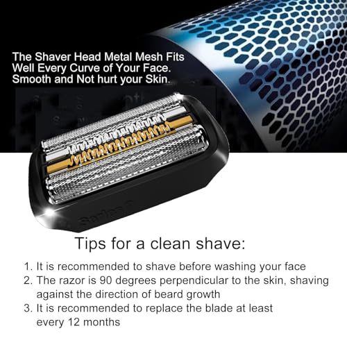 92B Series 9 Electric Shaver Replacement Head Compatible with Braun S9 Sport Replacement Head,92B Foil Blades for All Series 9 Shavers 9477cc,9330s,9465cc,9460cc,9419s,9390cc,9385cc - Image 5