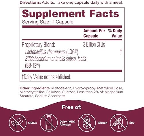 Phillips' Colon Health Daily Probiotic Capsules, 4-in-1 Symptom Defense to help defend against Occasional Gas, Bloating, Constipation, and Diarrhea, Daily Supplement, 60 Count - Image 7