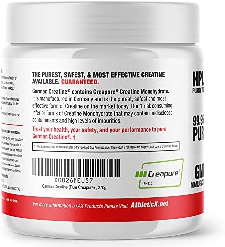 Pure Creapure Micronized Creatine Monohydrate Powder, Promotes Muscle Growth, Increase Muscle Mass, Enhance Strength, 99.99% Purity, 270g (54 Servings) - Image 3
