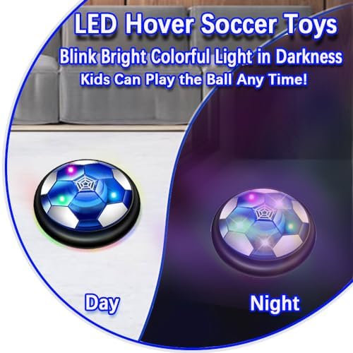 VNVDFLM Hover Soccer Ball Toys for Boys Girls,Rechargeable Floating Soccer Ball with Led Lights and Foam Cushion,Indoor Air Football Game Perfect Birthday for Kids age 3-9(black) - Image 6
