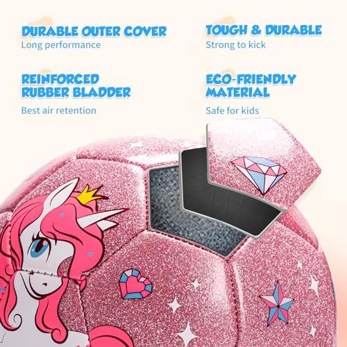 EVERICH TOY Size 3 Soccer Balls for Kids-Sport Ball for Toddlers-Backyard Lawn Sand Outdoor Toys for Boys and Girls,Including Pump - Image 5