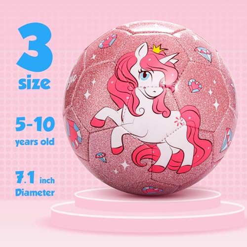 EVERICH TOY Size 3 Soccer Balls for Kids-Sport Ball for Toddlers-Backyard Lawn Sand Outdoor Toys for Boys and Girls,Including Pump - Image 3