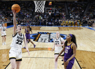 The women’s NCAA Final Four is set after Iowa wins its rematch against LSU : NPR