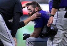 Rockies’ Charlie Blackmon feels ‘lucky’ as errant throw hits eye