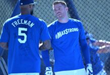 Back with Dodgers, emotional Freddie Freeman details son’s health scare