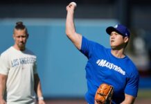 Dodgers’ Shohei Ohtani throws off mound for first time since surgery